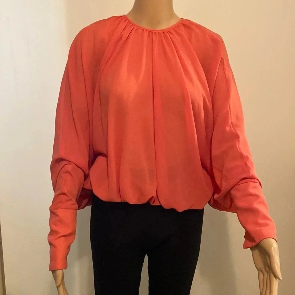 Hyfve blouse size Small, coral oversized long sleeve